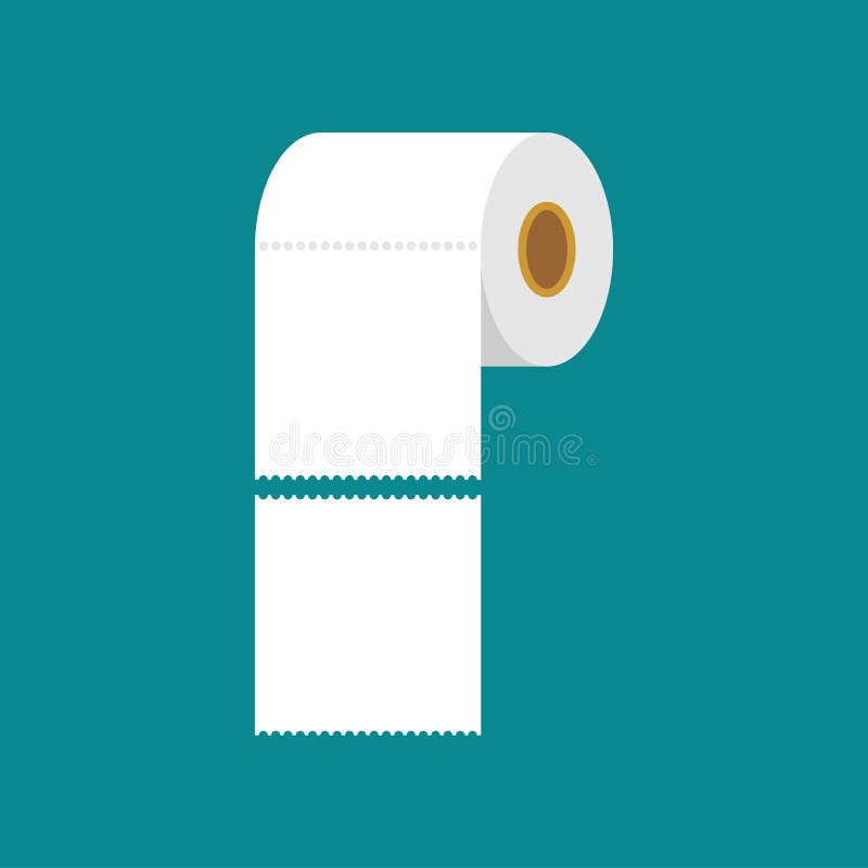 Toilet Roll Cartoon Run Pattern Seamless. Toilet Paper Background Stock