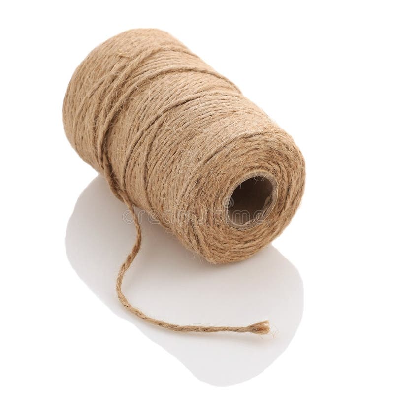 Roll of Twine Cord on a White Background Stock Photo Image of coils
