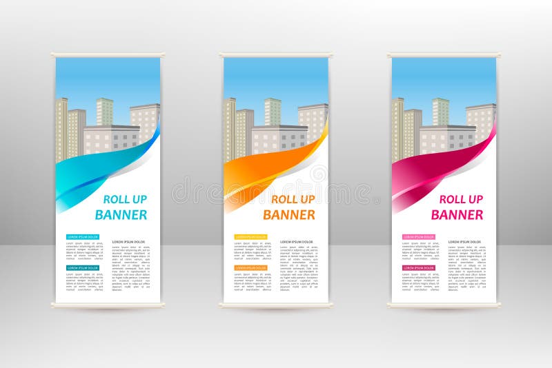 Roll up vertical banner royalty free illustration Roll up vertical banner royalty free illustration