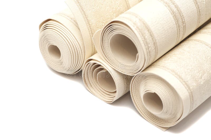 Roll of vinyl wallpapers stock photo. Image of scroll 68730806