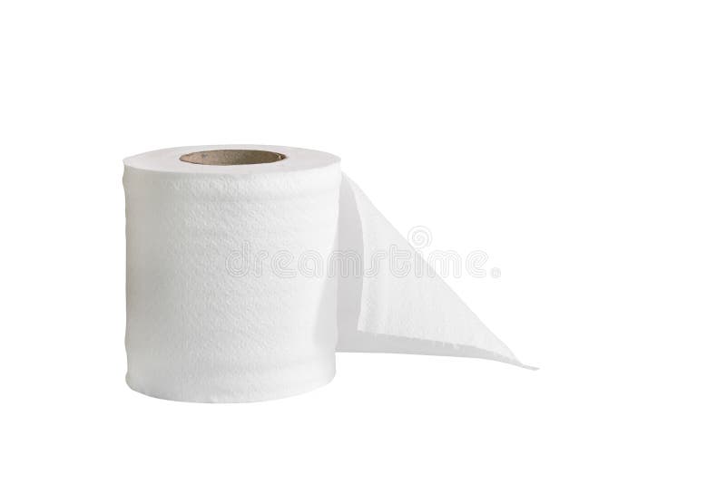 Rolle des Toilettenpapiers oder des Gewebes lokalisiert auf Weiß lizenzfreies stockfoto Rolle des Toilettenpapiers oder des Gewebes lokalisiert auf Weiß lizenzfreies stockfoto