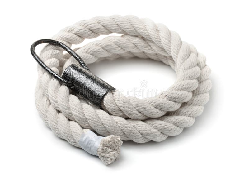 Rolled Climbing Gym Exercise Rope Stock Image Image of closeup