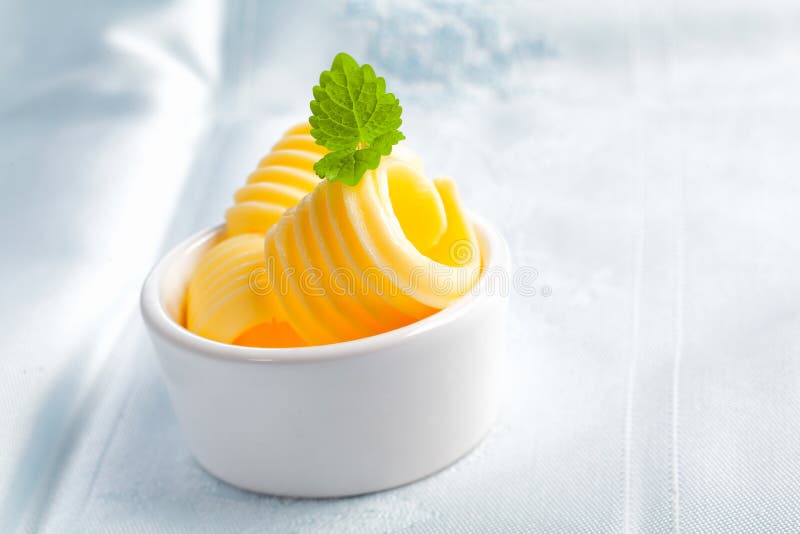 Rolled Creamy Butter Shavings Stock Image Image of dairy, savoury