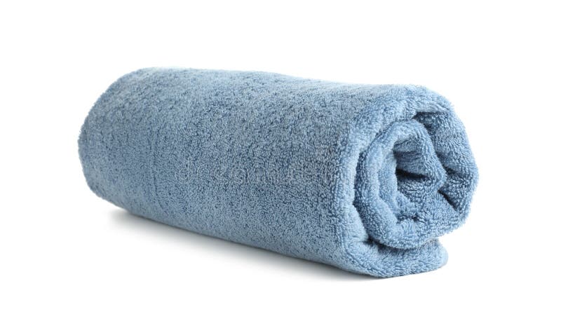 Rolled soft terry towel royalty free stock photography