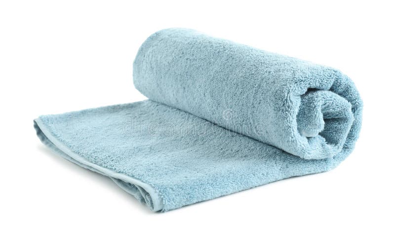 Rolled soft terry towel royalty free stock photography