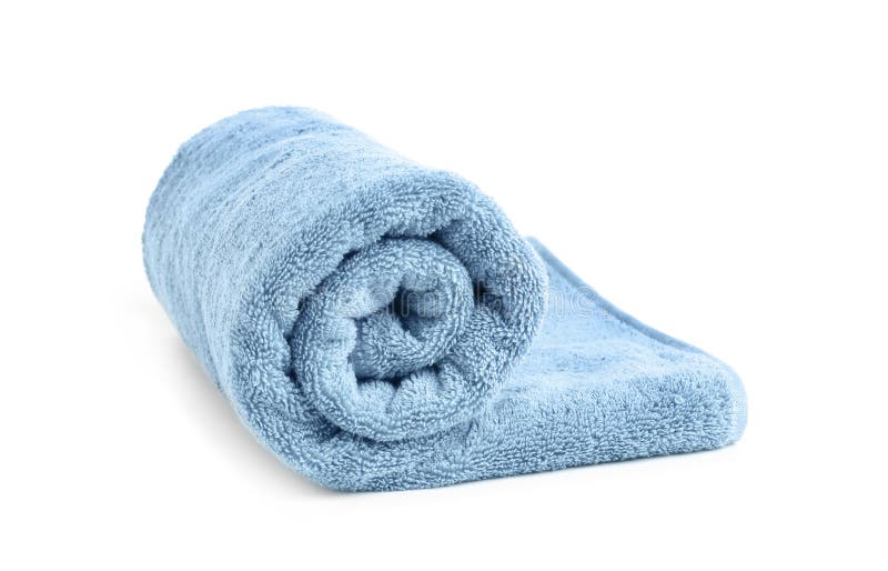 Rolled soft terry towel royalty free stock photo