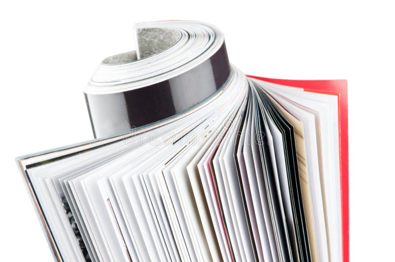 Rolled up magazine stock photography