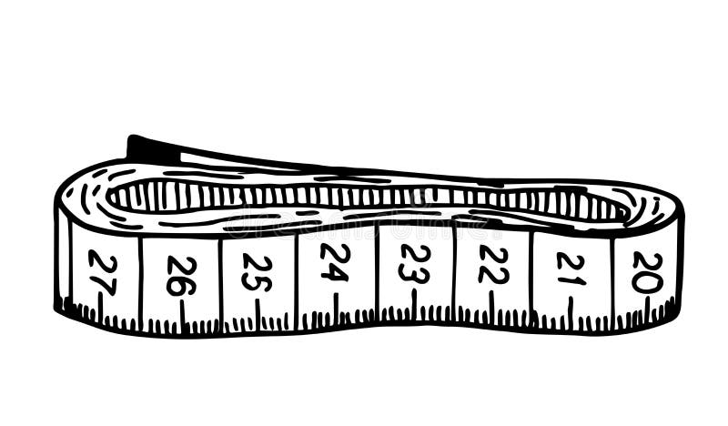 How to draw Sewing Measuring Tape 