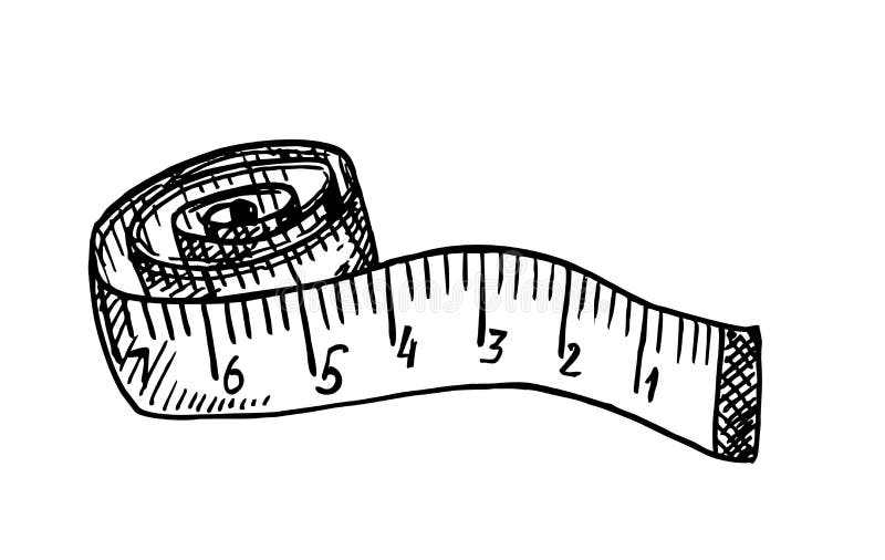 Measuring Tape on White Background Stock Image - Image of craft