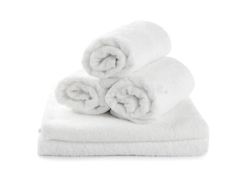 Download Rolled Up White Beach Towel Stock Image - Image of domestic, relaxation: 33122453