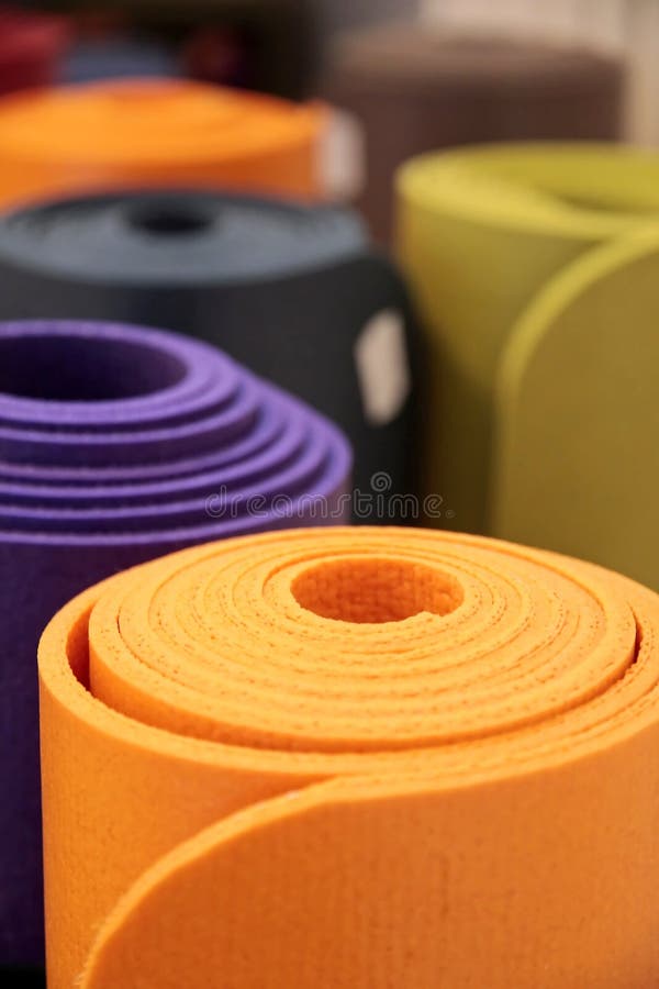 Rolled-up yoga mats royalty free stock images Rolled-up yoga mats royalty free stock images