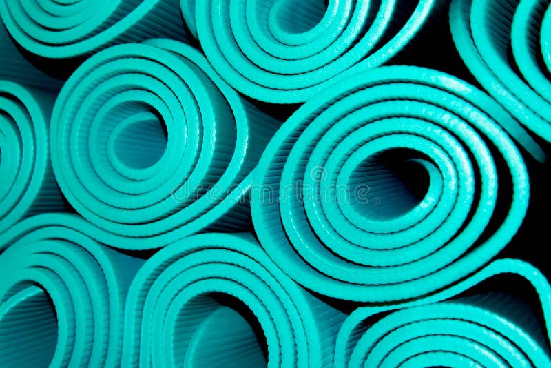 Rolled yoga mats stock photos Rolled yoga mats stock photos