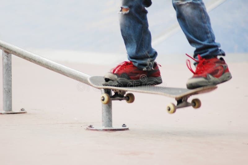 Rollers skaters in skate park. Rollers skaters in skate park