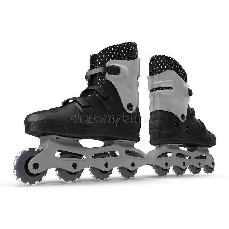 Roller Blades on White Background Stock Illustration Illustration of