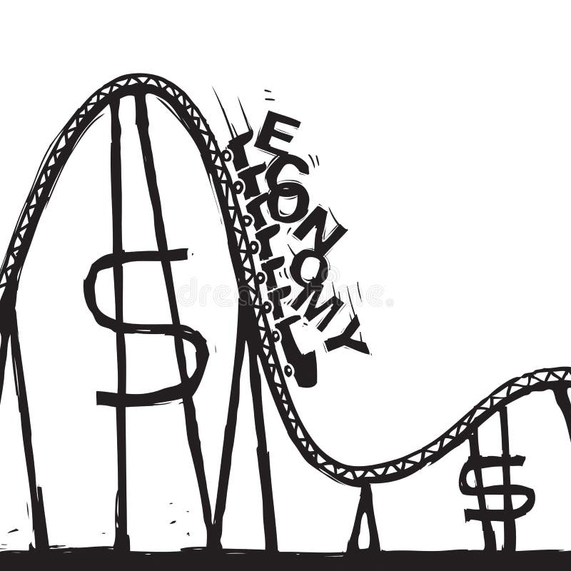 Economy Roller Coaster (vector) Stock Vector Illustration of