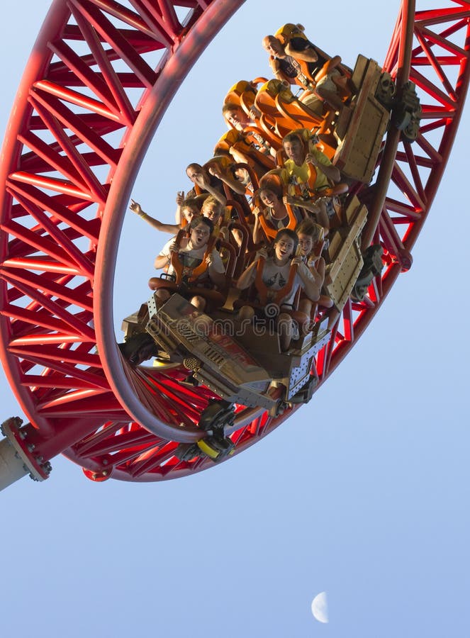 Roller coaster fun stock images