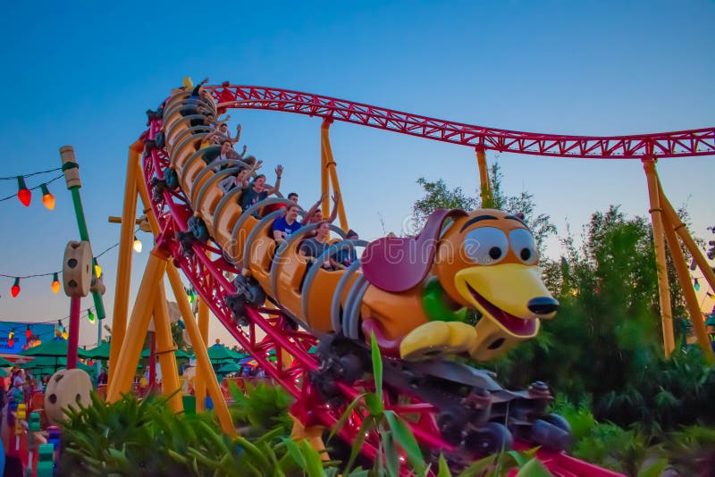 Orlando, Florida, March 27, 2019. Slinky Dog Dash rollercoaster in Toystory land at Hollywood Studios in  Walt Disney World  2. Orlando, Florida, March 27, 2019. Slinky Dog Dash rollercoaster in Toystory land at Hollywood Studios in  Walt Disney World  2