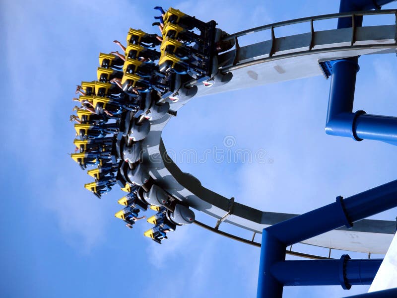 Roller coaster in loop royalty free stock images