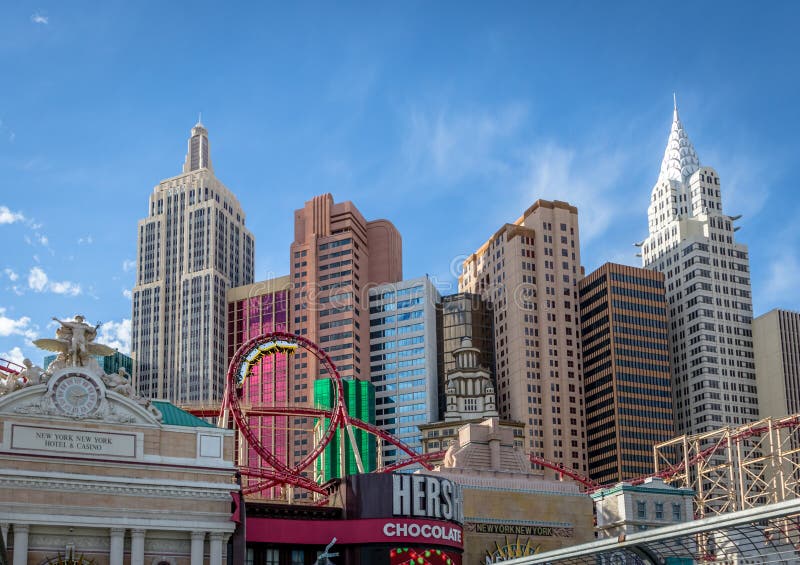 Roller Coaster of New York-New York Hotel and Casino Editorial Stock Photo  - Image of strip, casino: 219036013