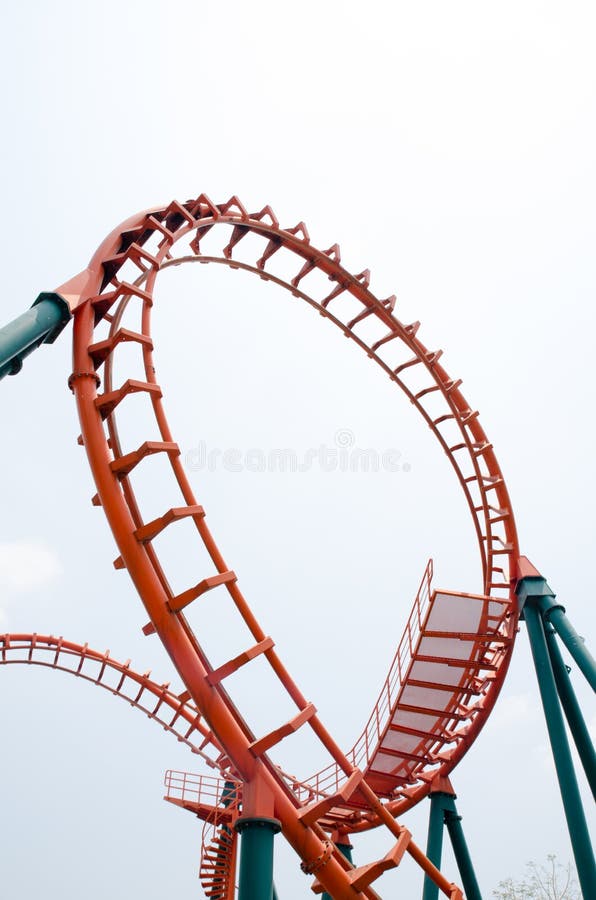 Roller coaster rail stock photo. Image of fear, architecture - 39528308