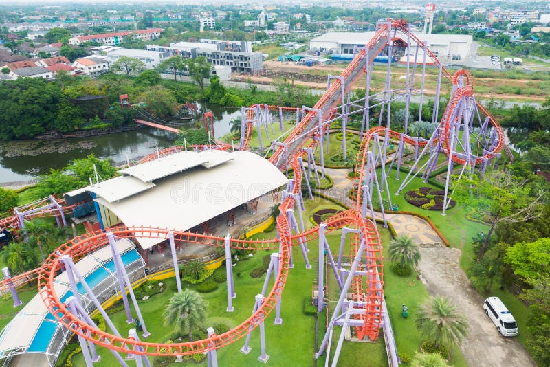 Roller coaster rail stock images Roller coaster rail stock images