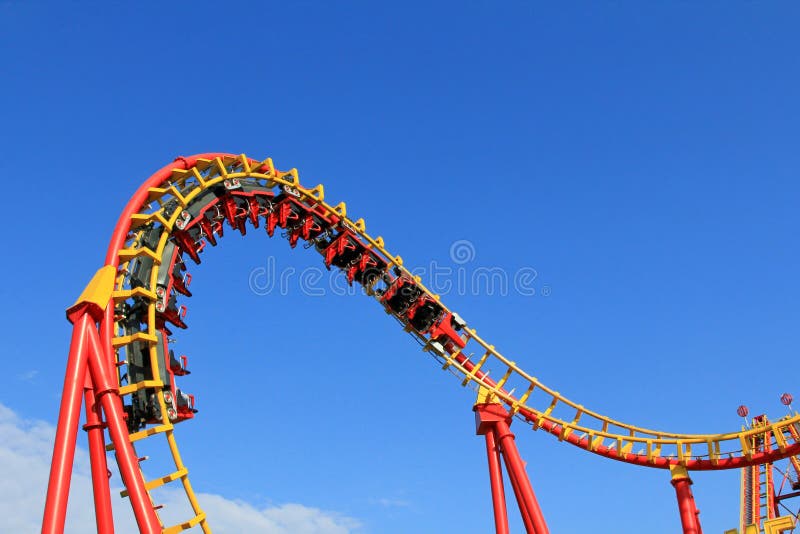 Roller coasters stock photo. Image of hils, fairground 25662274