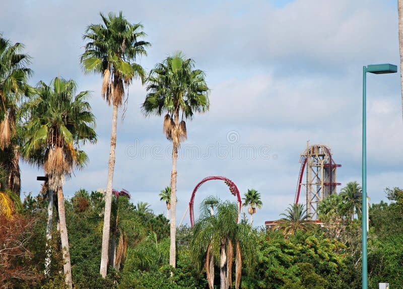 Roller Coaster in the Theme Park Universal Studios in Orlando, Florida