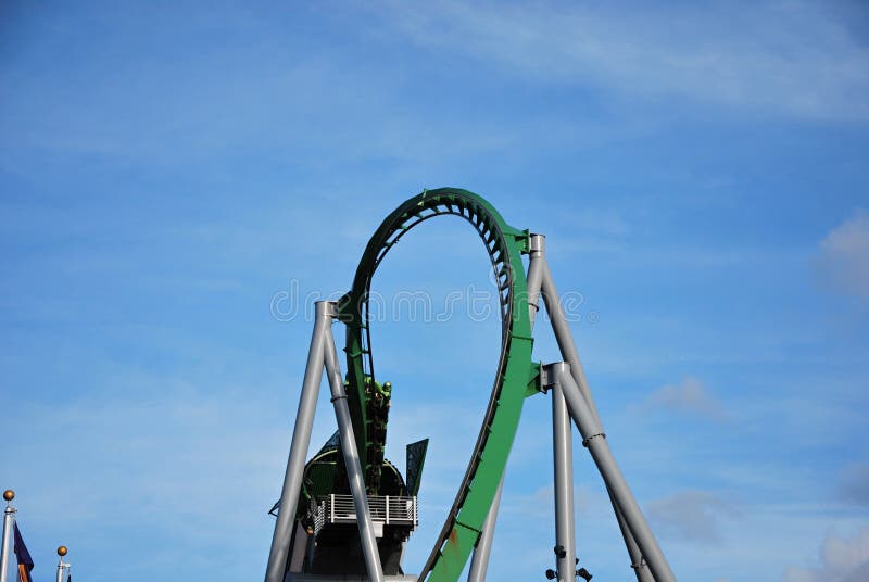 Roller Coaster in the Theme Park Universal Studios in Orlando, Florida