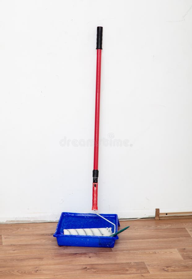 Roller with Glue for Wallpaper Stock Image Image of work, room 279098923