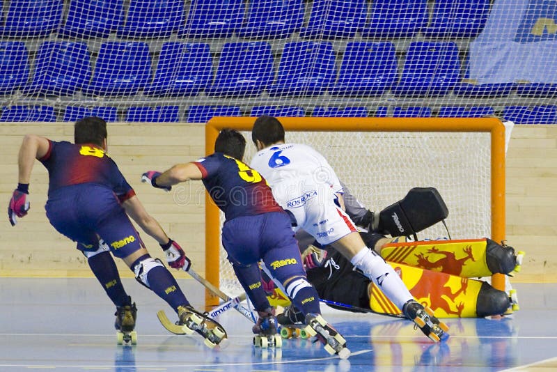 Roller Hockey Barcelona Vs Igualada Editorial Stock Photo Image of rink, spanish 28877623