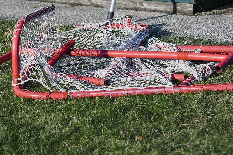 Roller Hockey Goal with Some Assembly Required Stock Image Image of