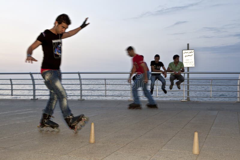 A roller skater, Lebanon editorial stock photo. Image of blades 42976933
