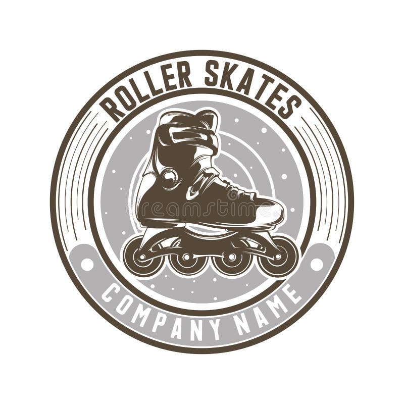 Roller Skates Team Logo Template Design Stock Vector Illustration of competition, outdoor