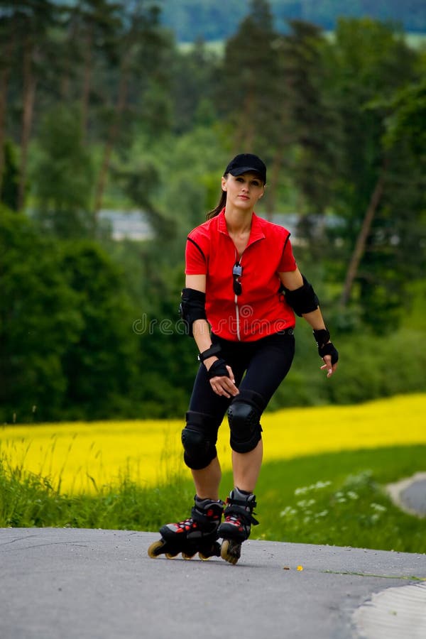 Rollerblades for girls stock image. Image of extreme, street 6317881
