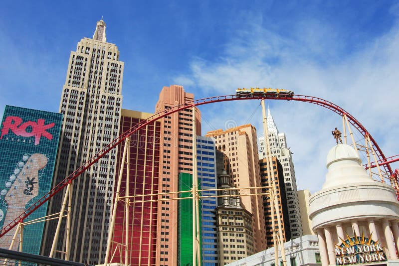 Roller Coaster of New York-New York Hotel and Casino Editorial Stock Photo  - Image of strip, casino: 219036013