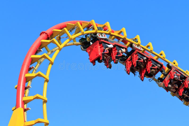 Rollercoaster ride stock photo. Image of loop, thrills 21247098