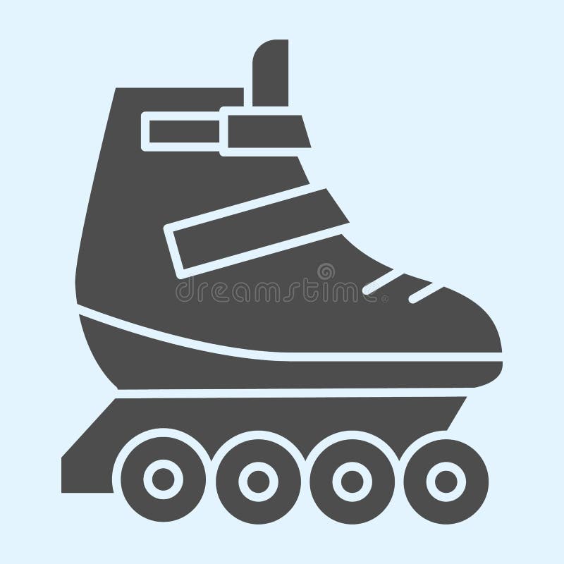 Rollers Solid Icon. Skates Roller Shoes Stock Vector Illustration of