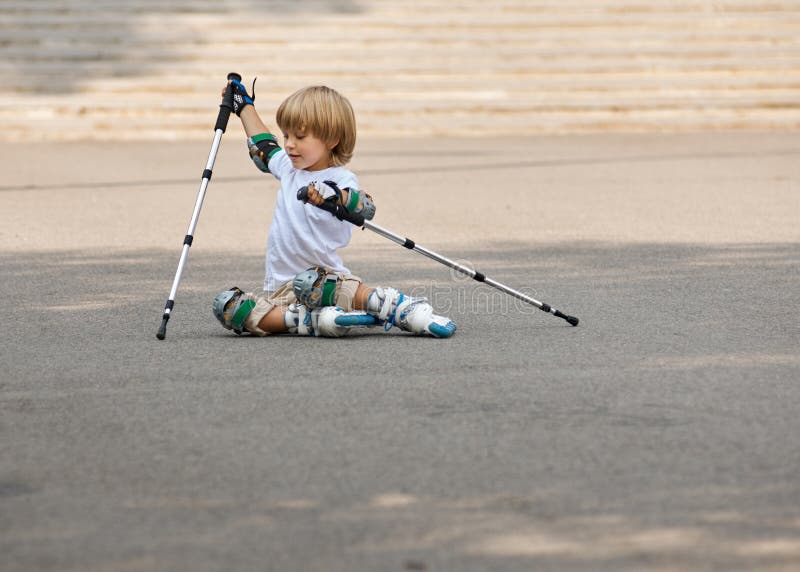 Rollerskating Accident stock image. Image of skating 21543123