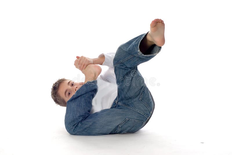 Happy boy with big feet stock image. Image of background 8022317