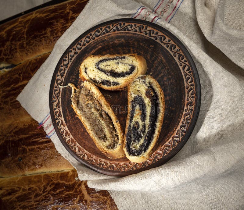 Rolling Cakes with Poppy Seed and Walnut Filling Stock Photo Image of kitchen, seed 208488304