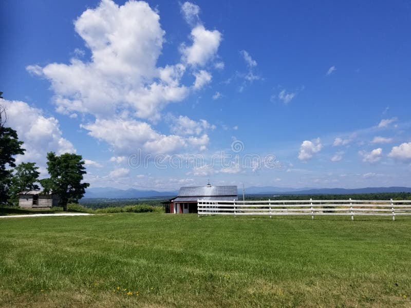 Rolling Fields Mountains Backroad Vermont Stock Image Image of fields