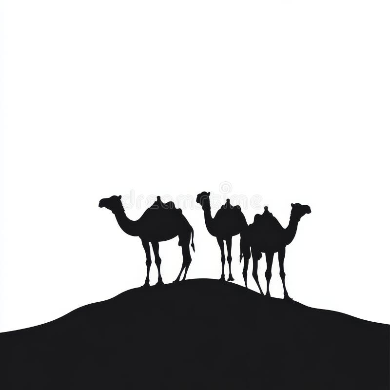 Rolling Hills Outline, Isolated on a