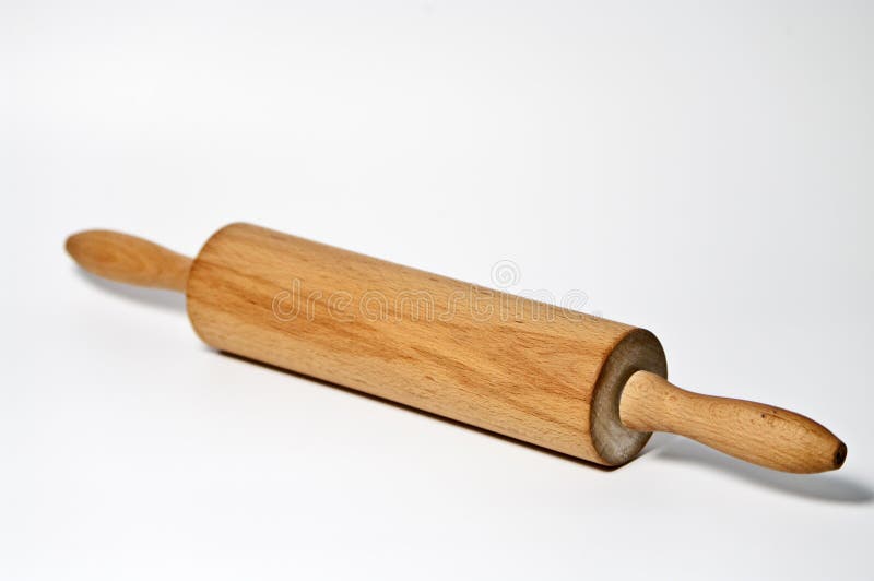 Rolling pin stock photo. Image of cooking, isolated, equipment 12493168