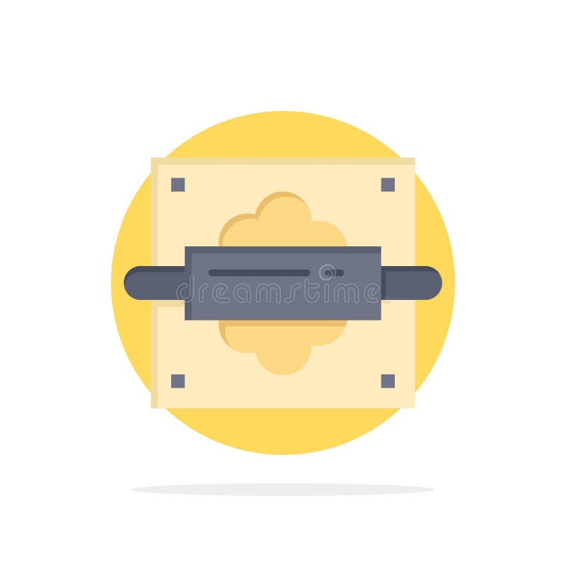 Rolling, Pin, Bread, Kitchen Abstract Circle Background Flat color Icon stock illustration Rolling, Pin, Bread, Kitchen Abstract Circle Background Flat color Icon stock illustration