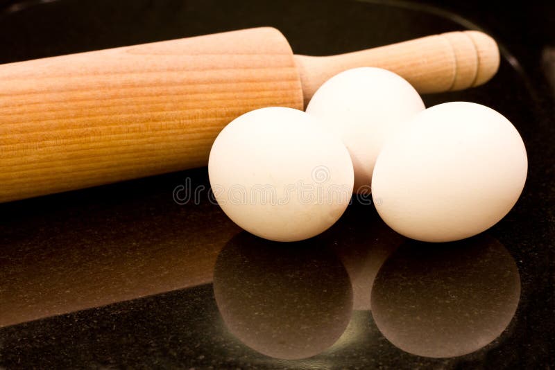 Rolling pin, eggs