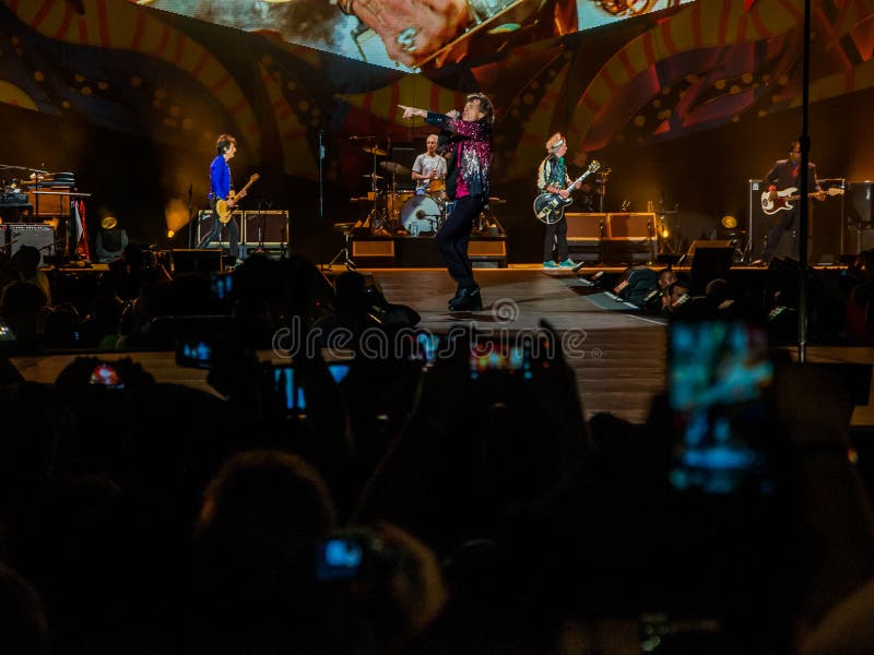 HAVANA - March 24 2016 - The Rolling Stones plays for more than one million of Cubans for first time. Non Cuban music was banned by the revolutionary government in the decade of 1970. HAVANA - March 24 2016 - The Rolling Stones plays for more than one million of Cubans for first time. Non Cuban music was banned by the revolutionary government in the decade of 1970.