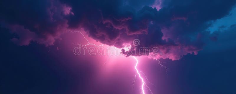 Rolling thunder and lightning illuminate the sky Cloudy Skies Dark Skies Weather Forecast stock illustration