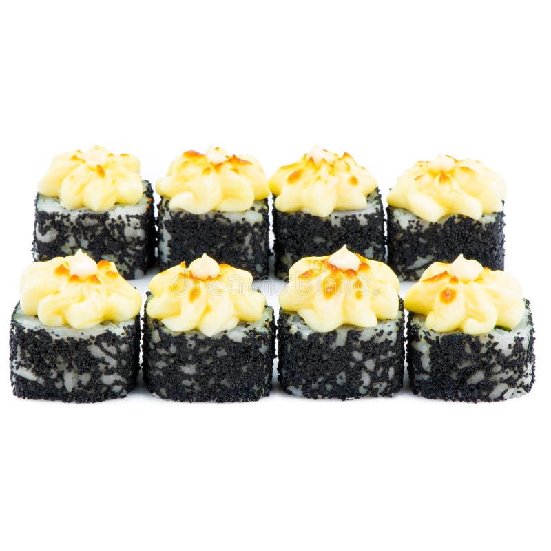Rollos para un menú de restaurante con fondo blanco2