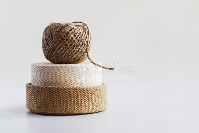 Rolls of Canvas Strapping Tape and Rope Stock Image Image of element