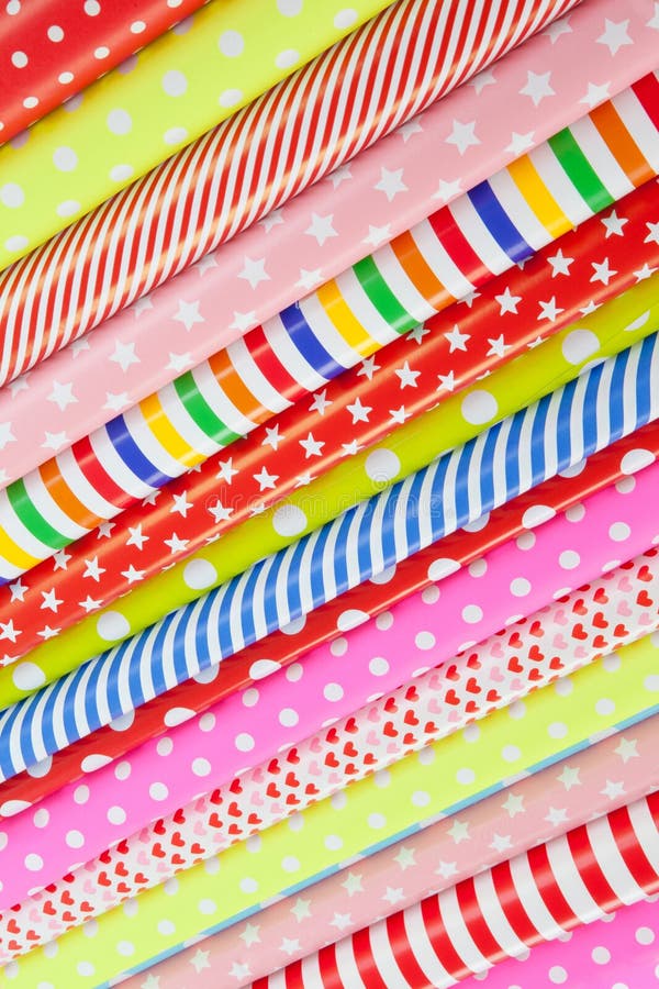 Rolls of wrapping paper stock image. Image of rolled 82838169